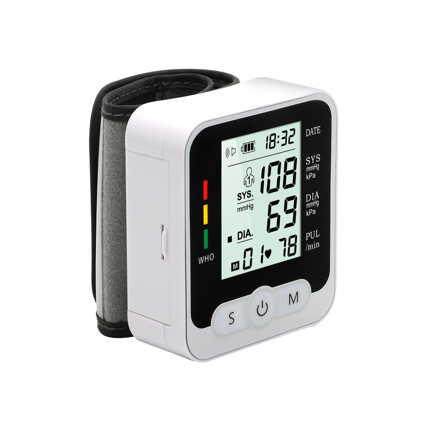 Medical Digital Wrist Blood Pressure Monitor Automatic Tonometr BP Measurement Presion Arterial Tensiometro Sphygmomanometer