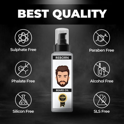 Reborn Beard Oil 100ml - Nourish and Revitalize Your Beard (Pack of 2)