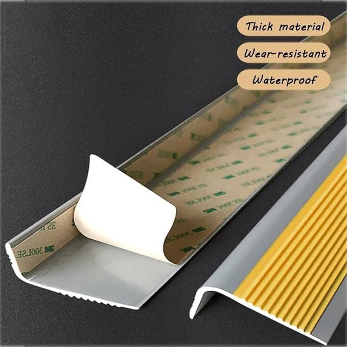 Self-Adhesive Rubber Step Protector Edge Trim Strips (Pack of 2)