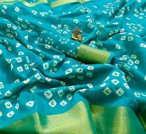 Delicate Bandhani Printed Cotton Saree