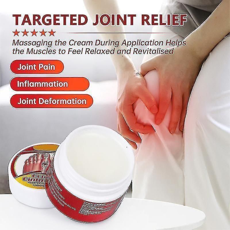 Portable Gout Ointment Herbal Toe Knee Joint Pain Relief Massage Cream (Pack of 2)