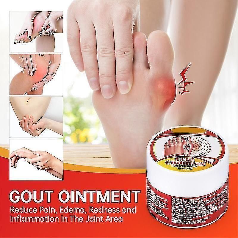 Portable Gout Ointment Herbal Toe Knee Joint Pain Relief Massage Cream (Pack of 2)