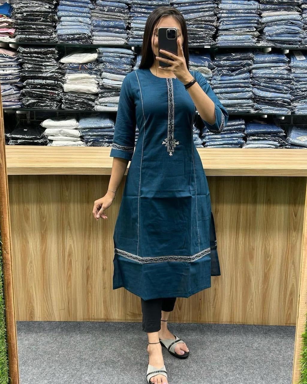 Designer A-line kurtis