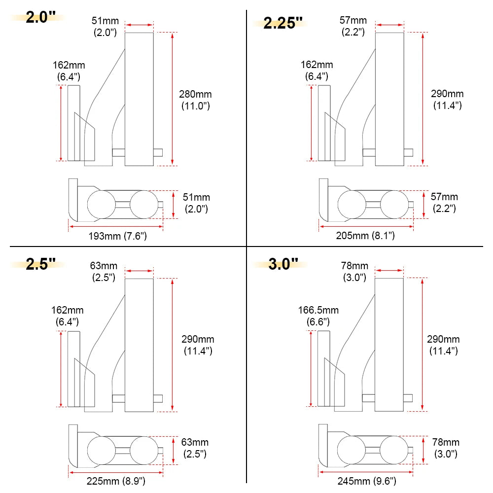 Universal 2" 2.25'' 2.5'' 3" Double Valve Electric Exhaust Cut Out Valve Exhaust Pipe Muffler Kit with Wireless Remote Control