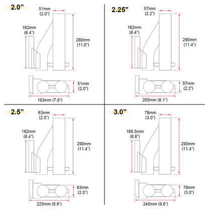 Universal 2" 2.25'' 2.5'' 3" Double Valve Electric Exhaust Cut Out Valve Exhaust Pipe Muffler Kit with Wireless Remote Control