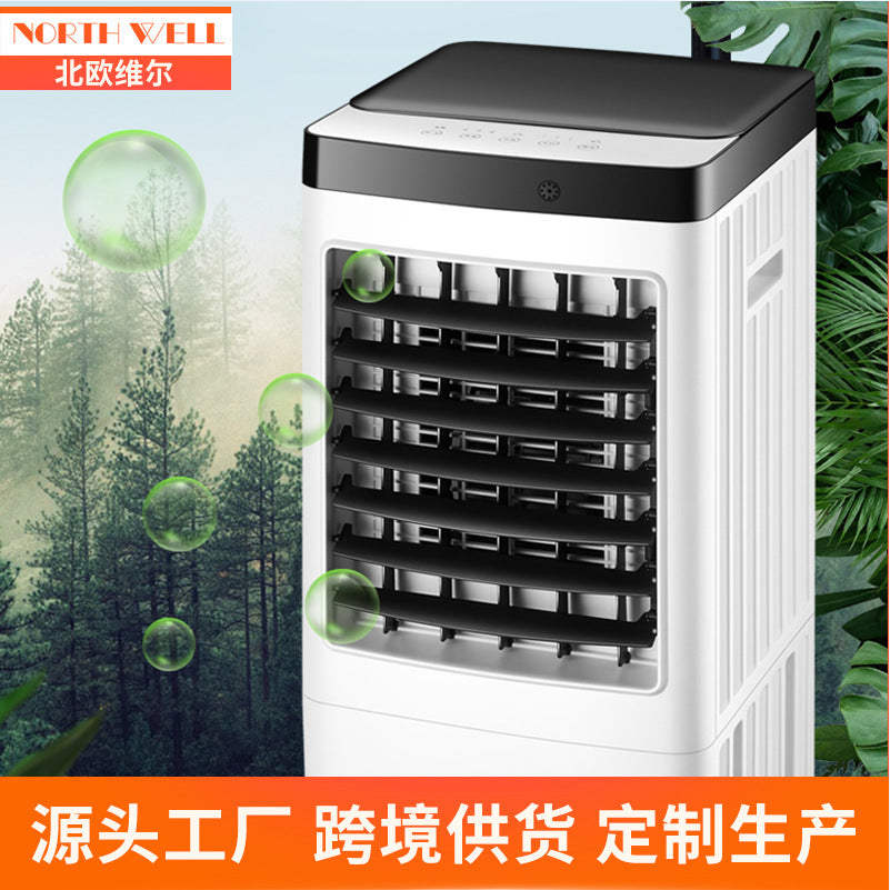 Air conditioning fan, household refrigeration, small air cooler, water conditioner, dormitory, mobile cooling fan, electric fan, Europe, Britain and the United States, cross-border