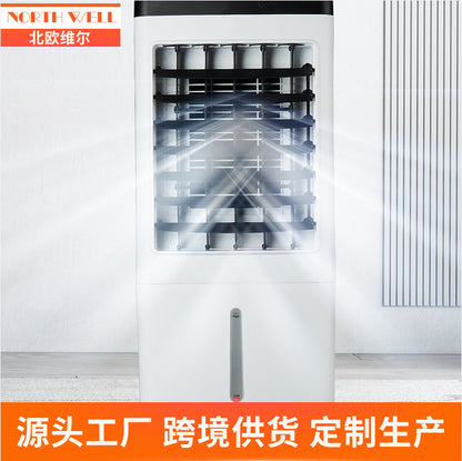 Air conditioning fan, household refrigeration, small air cooler, water conditioner, dormitory, mobile cooling fan, electric fan, Europe, Britain and the United States, cross-border