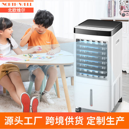 Air conditioning fan, household refrigeration, small air cooler, water conditioner, dormitory, mobile cooling fan, electric fan, Europe, Britain and the United States, cross-border