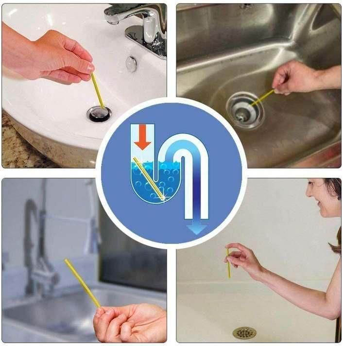 Drain Cleaner-Drain Cleaner Stick Remove Bad Smell of Drain, Toilet Pipes, Bathtub, Kitchen Sink