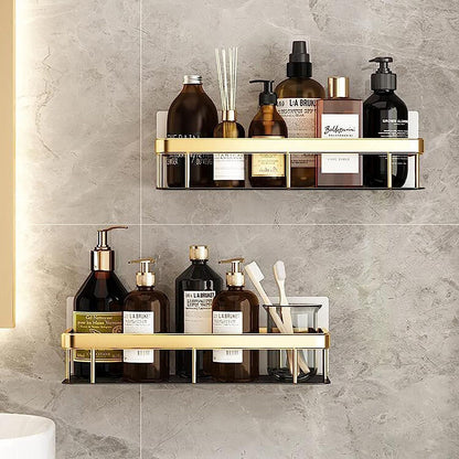 Aluminum Shelf Adhesive Wall Mounted bathroom Shelf