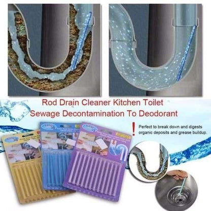 Drain Cleaner-Drain Cleaner Stick Remove Bad Smell of Drain, Toilet Pipes, Bathtub, Kitchen Sink