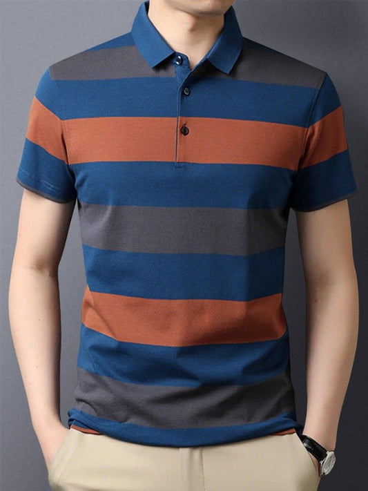 Men's Stripped Cotton Blend T-Shirt